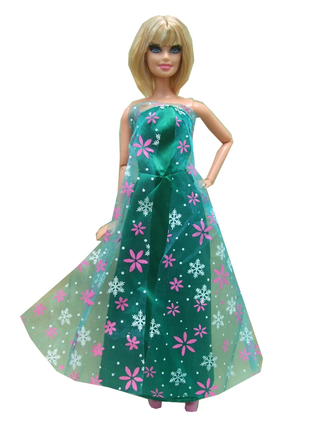 Free shipping 5sets/lot anna elsa snow white mermaid Cinderella princess dress for barbie doll | Игрушки и хобби