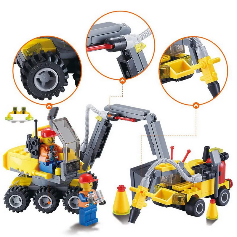 Лучшие продажи город пожарная машина экскаватор транспорт самосвал LEGO модель