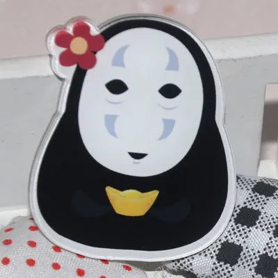 Kawaii Harajuku нет лица человек значок акриловая брошь японского аниме одежда