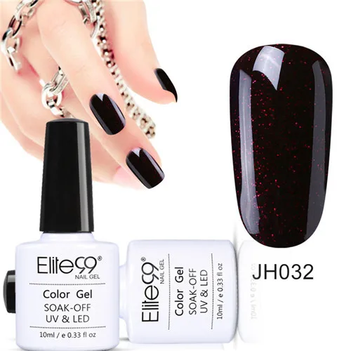 JH032 Elite99 10 мл Гель-лак для ногтей цвет красного вина Полупостоянный замачиваемый Светодиодный УФ Гель-лак для ногтей элегантный дизайн ногтей маникюр Гель-лак - Цвет: JH032