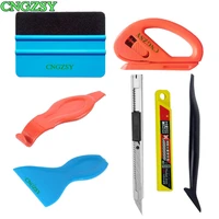 cngzsy car styling tools kit film corner scraper sticker wrap squeegee vinyl cutting knife window cleaning glass wiper tool k80b