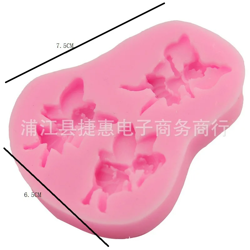 3 пчелы Феи Ангел помадные формы для выпечки DIY силиконовые инструменты сахара