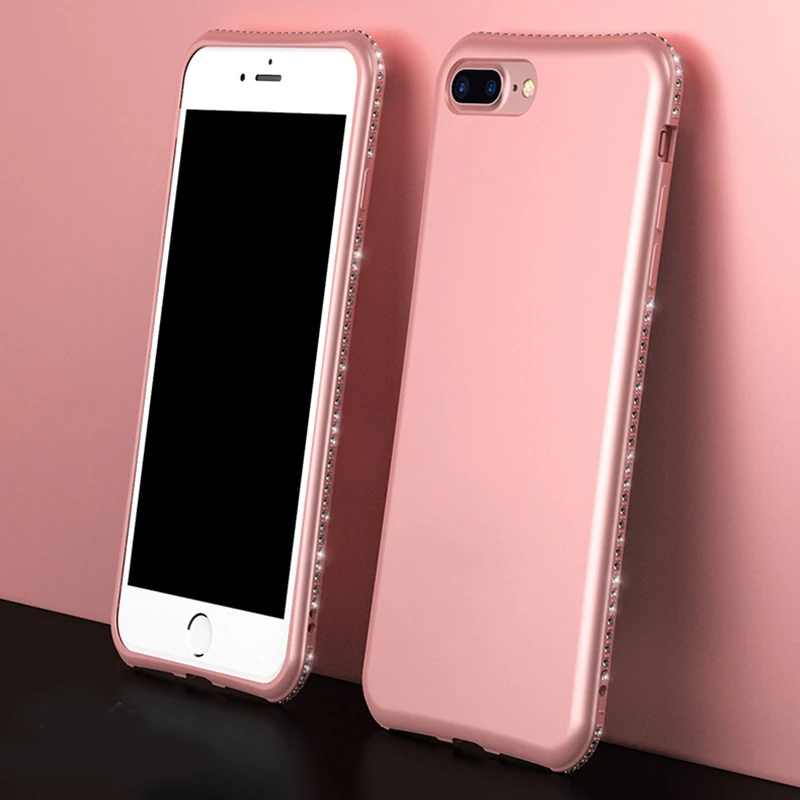 SIXEVE Блестящий 3D чехол со стразами для iPhone 8 7 Plus 6 S X прекрасный силиконовый девочек