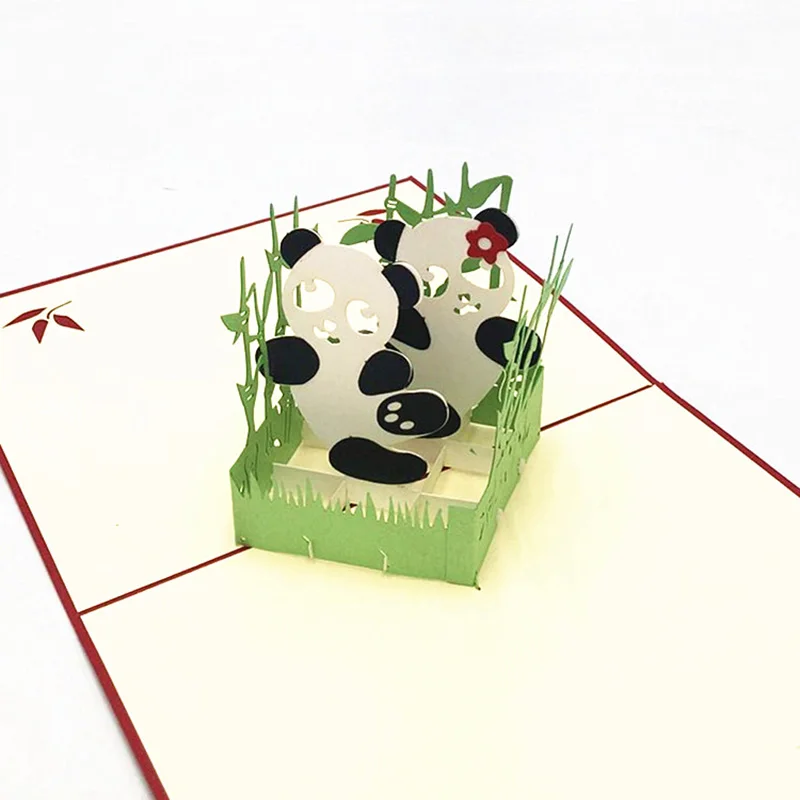 10 шт. 3D открытка ручной работы поздравительная карта Kirigami на день рождения