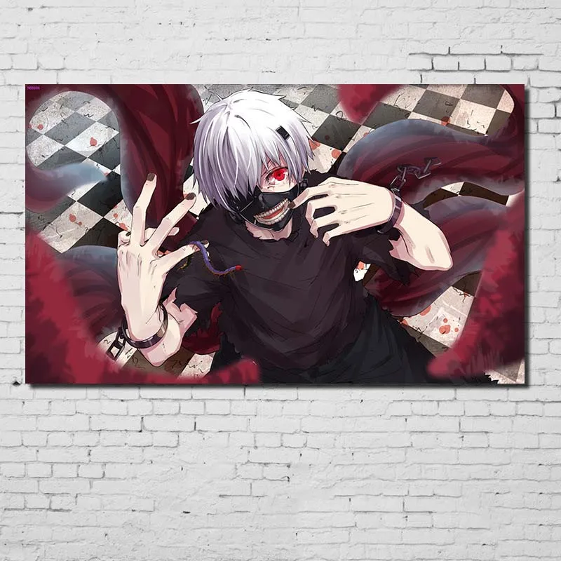 Уютный момент аниме Токийский вурдалак плакат Kaneki Touka белая крафт-бумага Tokio вурдалак Принт плакат Настенный декор Куадрос decoracion QT519