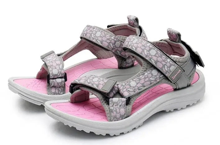 Пляжные прогулочные спортивные сандалии с открытым носком на липучке детские