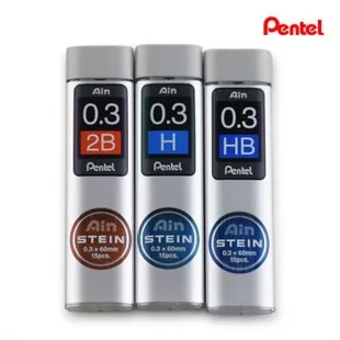 Pentel C273 механический карандаш, сменный стержень, стержень для карандашей, сменный стержень, Штайн 0,3 мм, Япония, HB, B, 2B