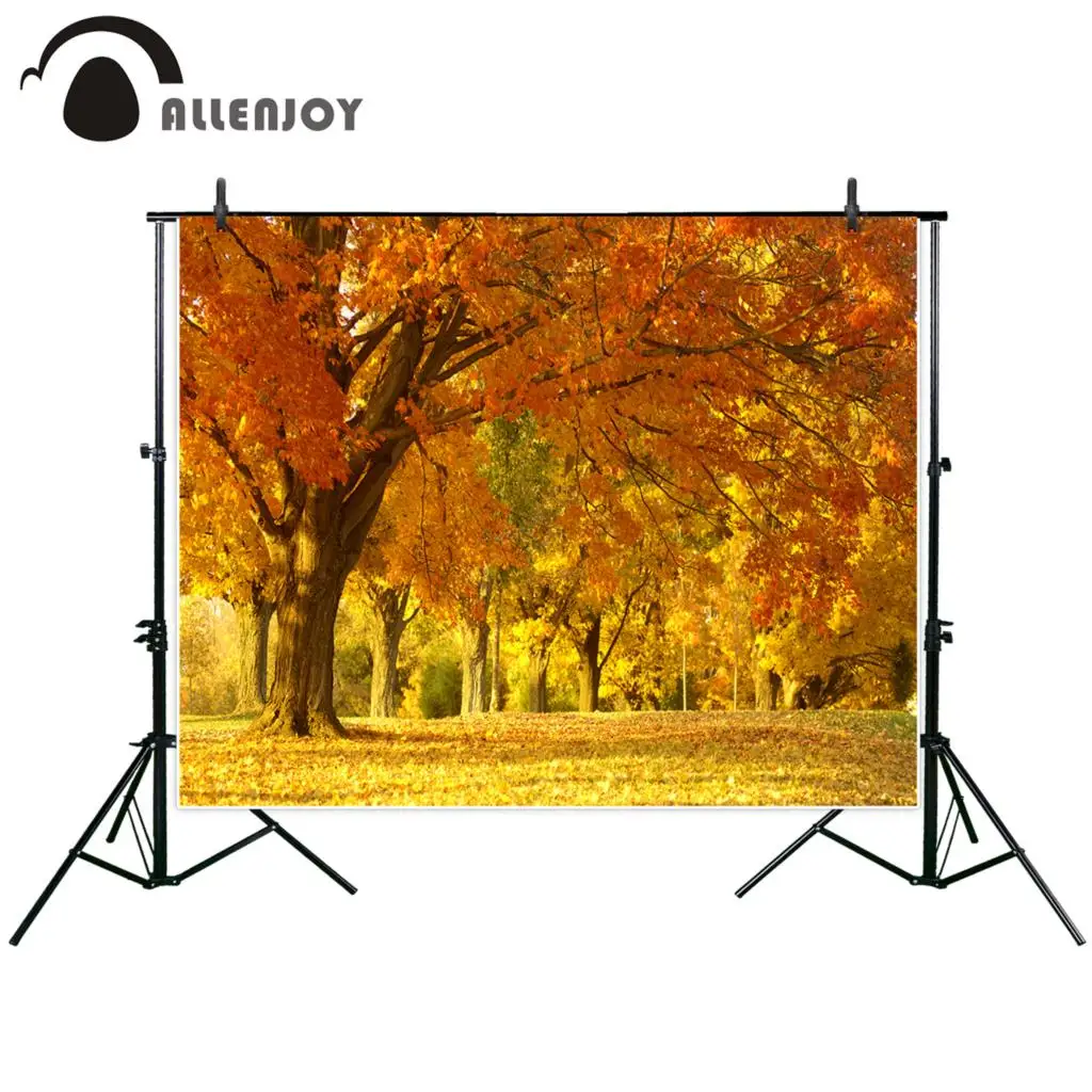 

Allenjoy новый фон для фотосъемки осенний пейзаж яркие цвета Осенние деревья сухие листья Фотостудия Фотофон высокое качество
