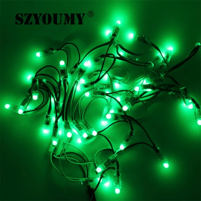 SZYOUMY 1000 шт. узел 12 мм Цифровой RGB WS2811 IC пикселей модульная гирлянда 12В Водонепроницаемый 2811 индивидуально адресуемых светодиодные строки света