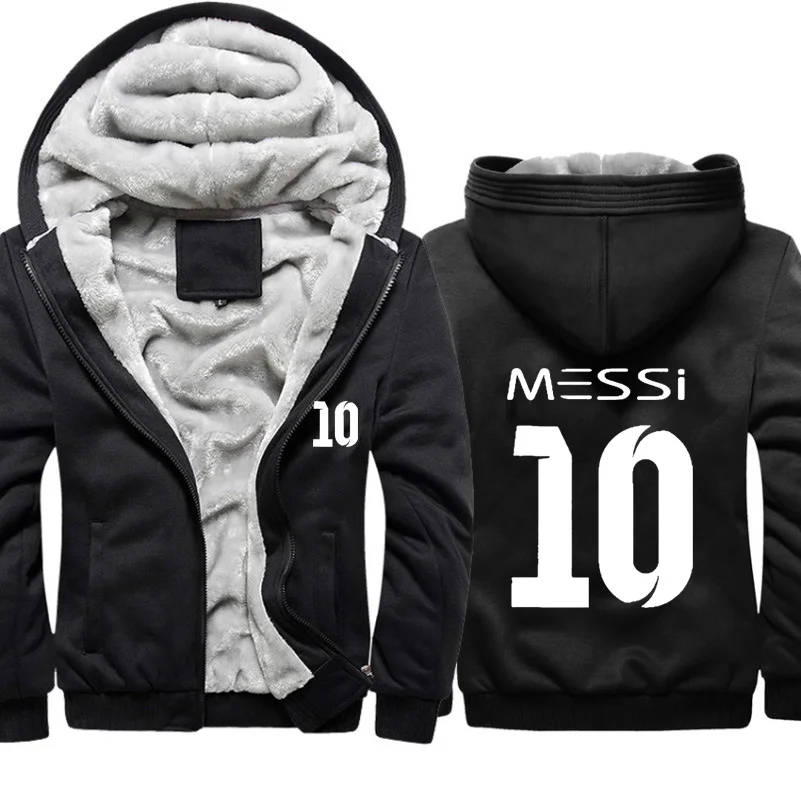 Мужская толстовка Messi 10 с принтом камуфляжные толстовки мужские s Зимние флисовые теплые утепленные куртки спортивные костюмы Хип Хоп harajuku Толстовка мужская