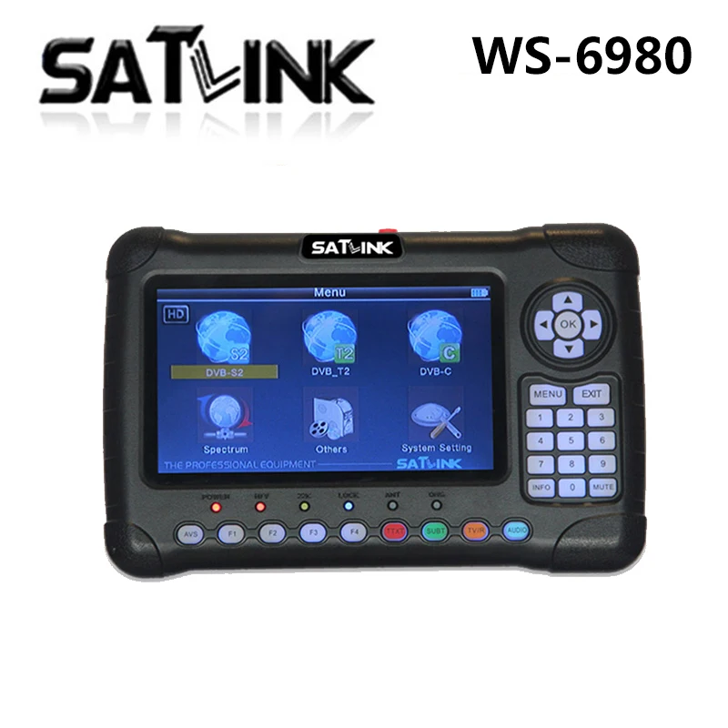 SZ оригинальный Satlink WS 6980 7 дюймовым HD монитором под управлением ЖК дисплей Экран DVB