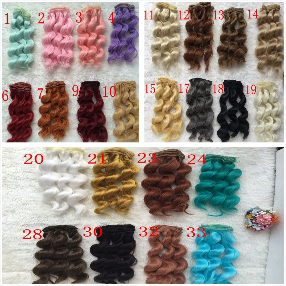 Новые волнистые BJD SD DIY Парики Высокотемпературная волоконная проволока 1/3 1/4