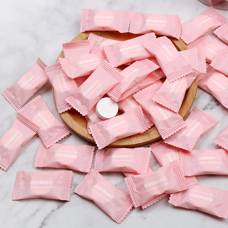 100PCS Travel Dry Compressed Coin Disposable Face Towel Baby Wipes Tablet Travel Tissue