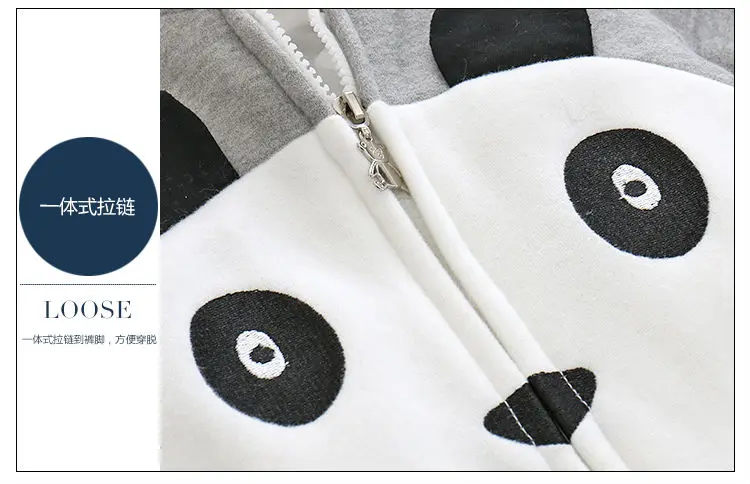 

Baby out double panda jumpsuit climb clothes kids leisure cartoon cotton clothes