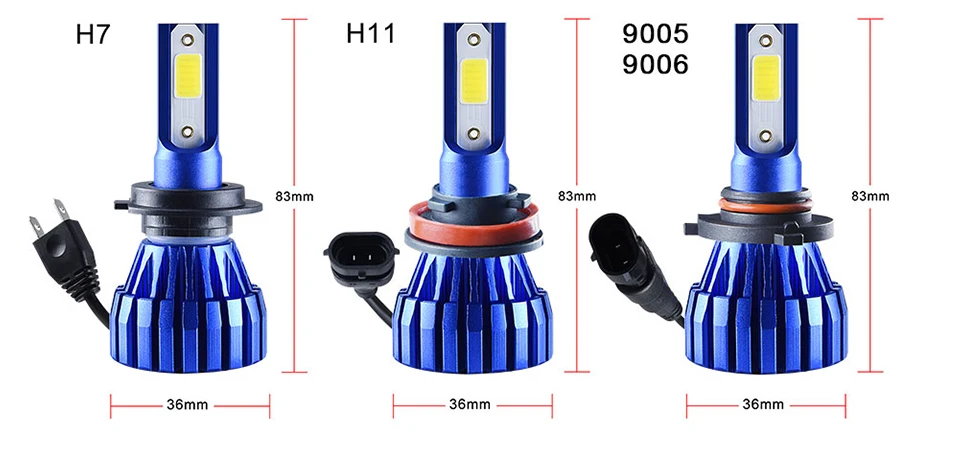 2 шт. мини H4 H7 светодио дный фар автомобиля комплект 50 Вт 10000LM/комплект H1 H11 9005 HB3 9006 HB4 H8 6000 К 4300 К 8000 К 3000 К лампы автомобильные аксессуары