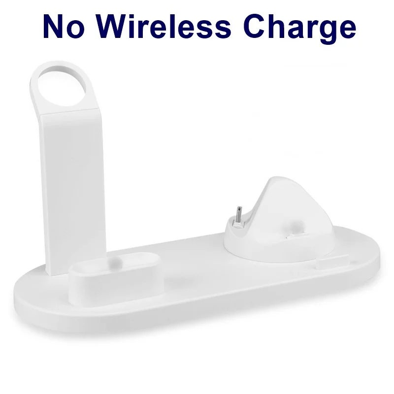 No Wireless White Tongdaytech 10 Вт Qi Беспроводное зарядное устройство док-станция для Iphone XS X 8 Plus 11 7 в 1 быстрое зарядное устройство для телефона для Apple Airpods Watch 5 4 3 2 1 - Тип штекера: No Wireless White