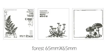 forest 65mmX65mm Ретро Цветочный лес завод блокнот маркер прозрачный бумажный планировщик список канцелярские товары школьные офисные принадлежности Bullet Journal sl2009 - Цвет: forest 65mmX65mm