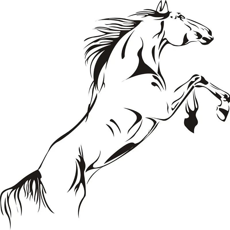 

2017 Home Decor New Black Running Horse Wall Sticker Removable Vinyl Decal Art Mural Home Decor