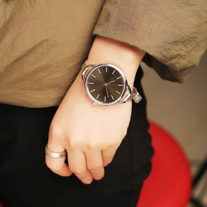 Часы наручные женские с большим циферблатом Модные Элегантные повседневные в