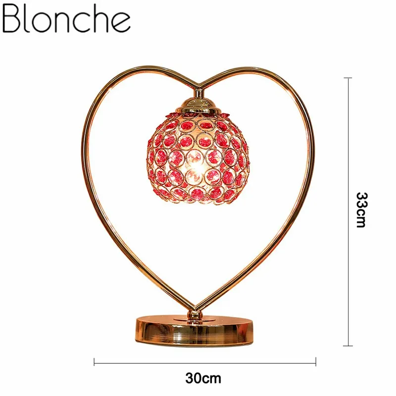 Скандинавские Современные хрустальные настольные лампы железный