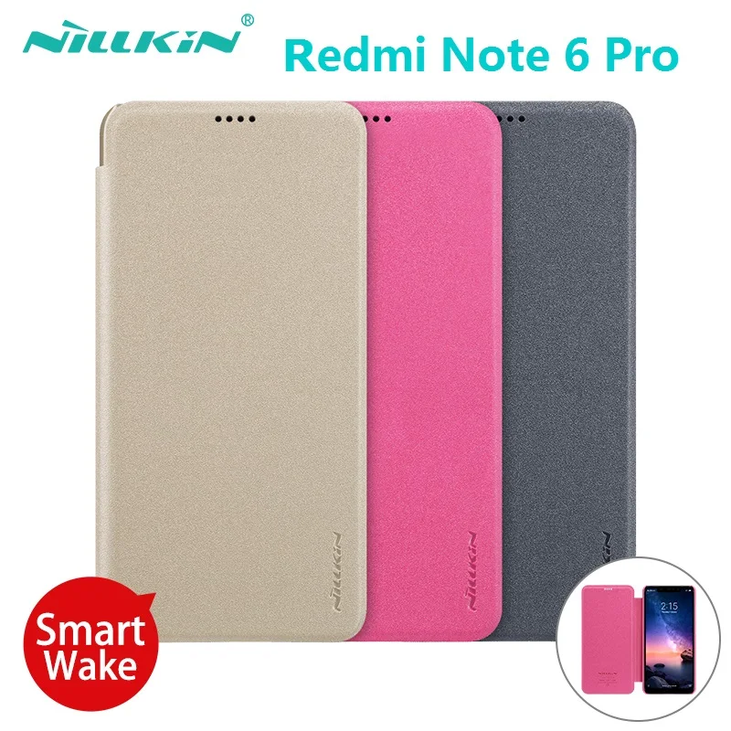 Чехол для redmi note 6 pro чехол NILLKIN xiaomi 26 дюймов блестящий флип умный сна|Чехлы-книжки| |