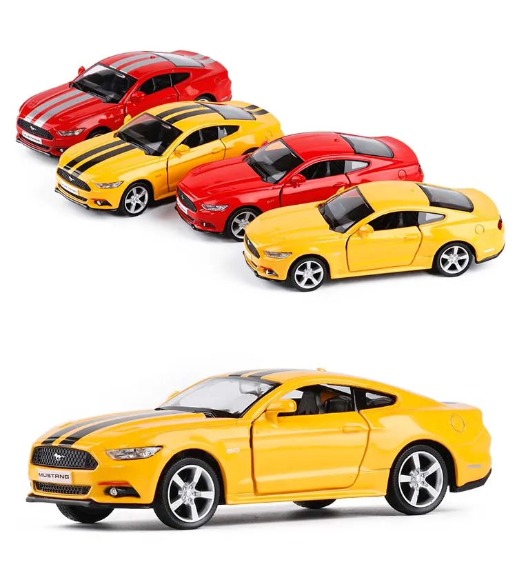 1:36 Mustang GT обучающая модель автомобиля Классическая оттягивающая литая под давлением металлическая игрушка для детей Коллекция игрушек подарки