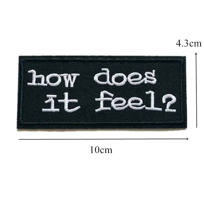 Нашивки с вышивкой надпись Как это ощущается Значки для сумок джинсов шляп