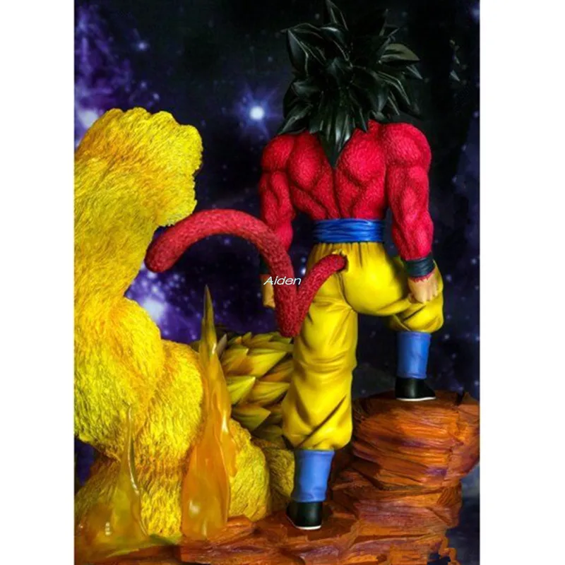 1" Dragon Ball Z статуя Сон Гоку против обезьяны Бюст супер сайян, «Жемчуг дракона полный Длина Портрет с светодиодный свет анимационная фигурка GK игрушка 40 см B801
