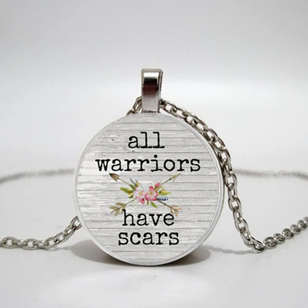 Подвеска со шрамами ожерелье подарок для нее очарование рака воина стрелкой |