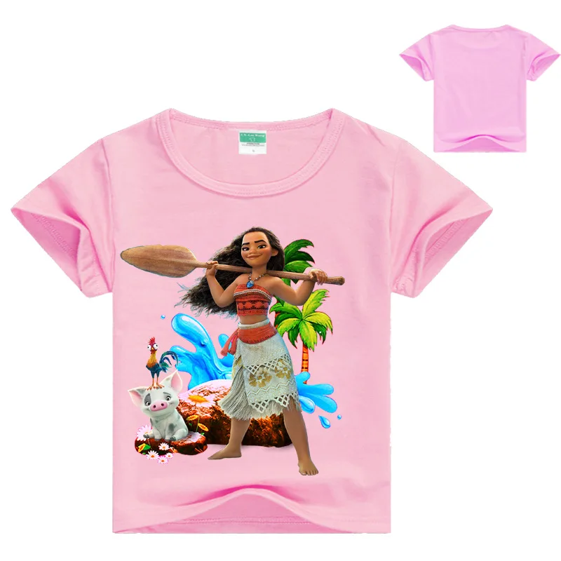 

girls clothes 2018 kids clothes moana t shirt summer top girls tops white top Cotton Short Sleeve t-shirts Casual Clothes