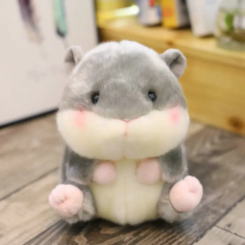 Grey hamster Круглая Панда Свинья Пингвин кролик чучела животные мультфильм жир круглой формы цыпленок милые длинные плюшевые куклы игрушки для детские игрушки - Цвет: Grey hamster