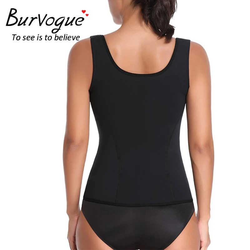 Burvogue, неопреновый жилет для тренировок, для пота, сауны, неопреновый корректирующий корсет для тела, для похудения, для тренировок, моделирующий корсет под грудью
