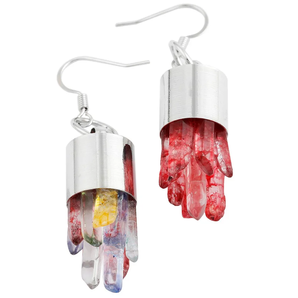 TUMBEELLUWA красные и прозрачные титановые кластеры друзовые Кристальные кварцевые