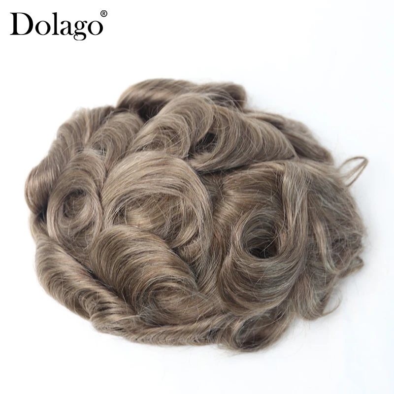 Мужчины Toupees французские кружева спереди с большой поли боковой и задней волос заменить мужчин t системы прочные шиньоны кружева и ПУ блонд долаго