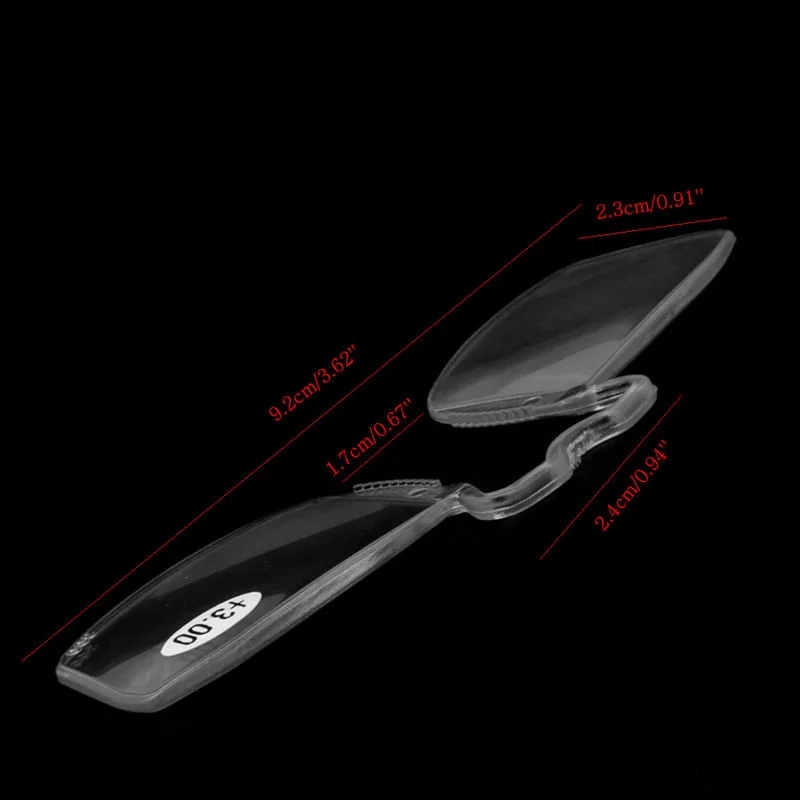 

No Frame Clip On Reading Glasses Older Mirror Nose Clip Mini Small Eyeglasses