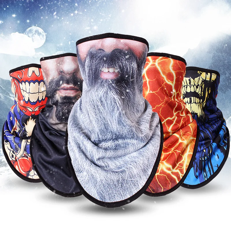

Winter skiing mask with full-face face protecting face men and women warm and heavy cycling equipment