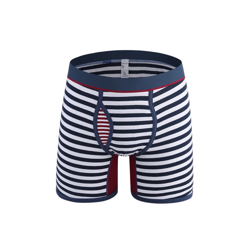 2019 new Fashion big size Shorts Men Cotton Underwear Breathable Mid waist Men long boxers Spandex long Male cotton Underpants
