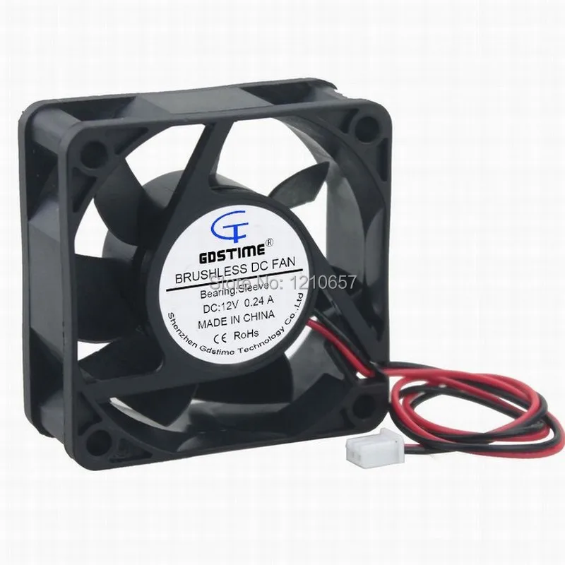 50 шт. Лот gdstime DC 12 В 2Pin 60x60x25 мм 6025 S 6 см 60 мини выхлопных кулер вентилятор|cooler fan|60mm