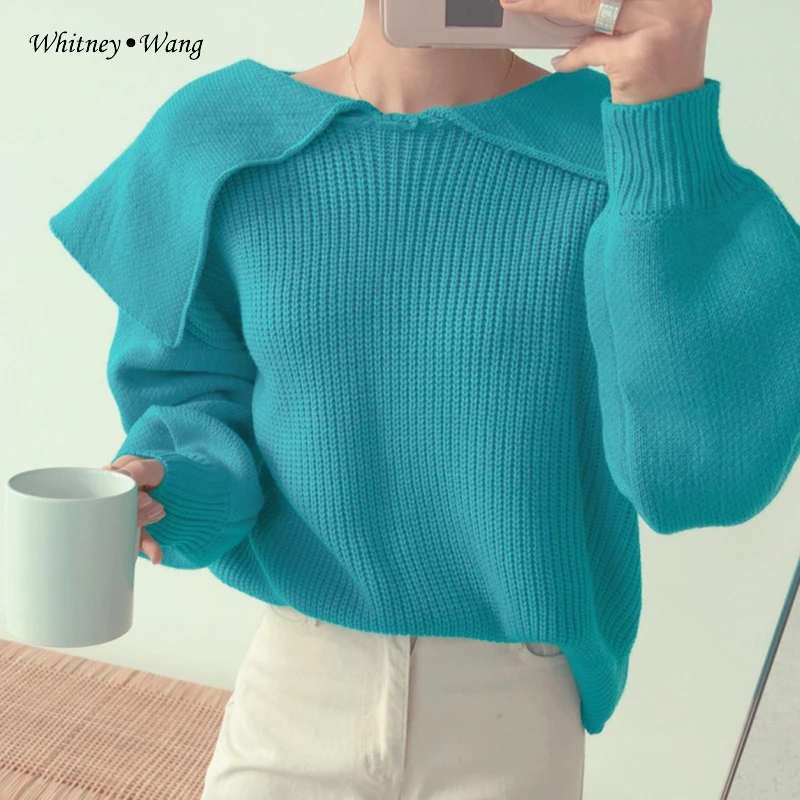 WHITNEY WANG 2018 осень зима мода уличная корейский стиль Большой Парус отложной