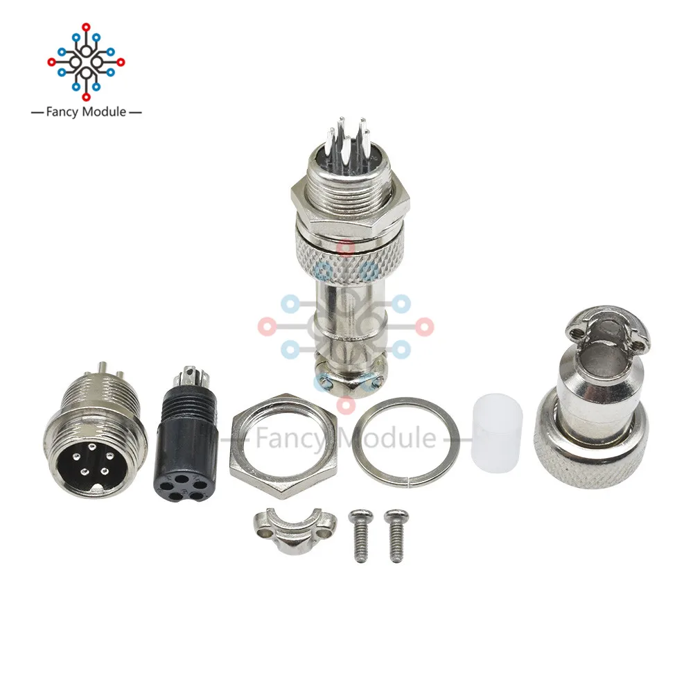 GX12-5 1 комплект GX12 2/3/4/5/6/7Pin 12 мм авиации штекер+ Женский Разъем винтовой резьбы электротехническое оборудование круговой разъем - Цвет: GX12-5