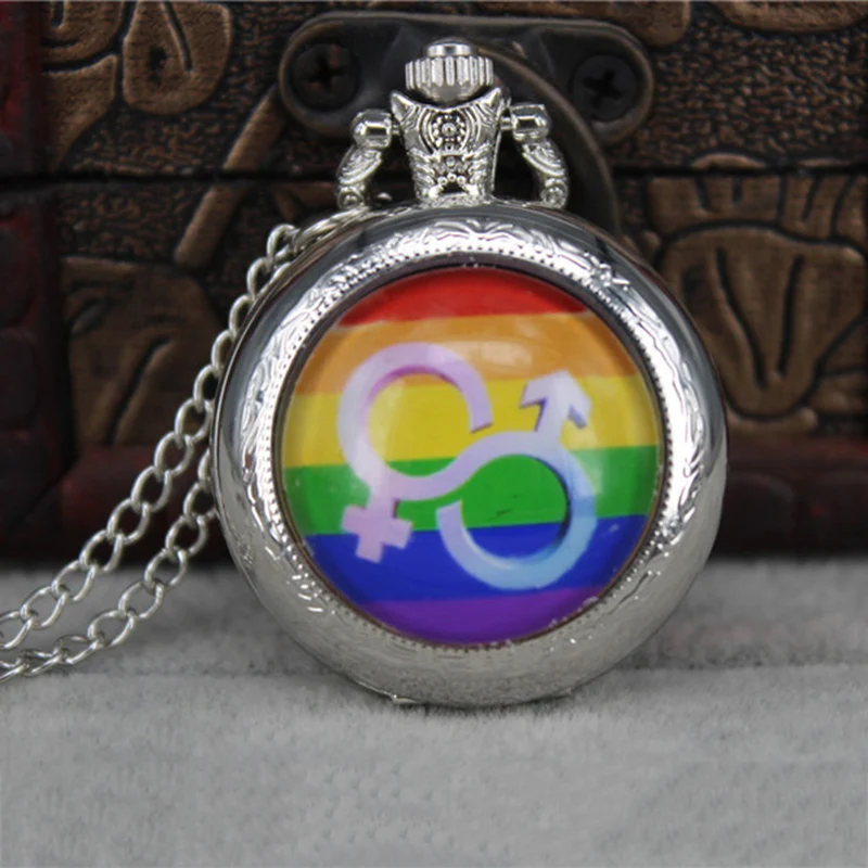 Gay карманные часы ожерелье винтажный серебристый металлический кулон длинная