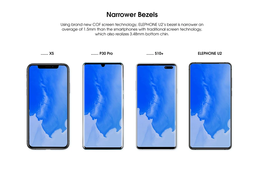 Смартфон ELEPHONE U2 4G, 6,26 дюймов, Android 9,0, 6 ГБ ОЗУ, 128 Гб ПЗУ, 16 МП, 5 Мп, 2 МП, всплывающие камеры, встроенные мобильные телефоны емкостью 3250 мАч