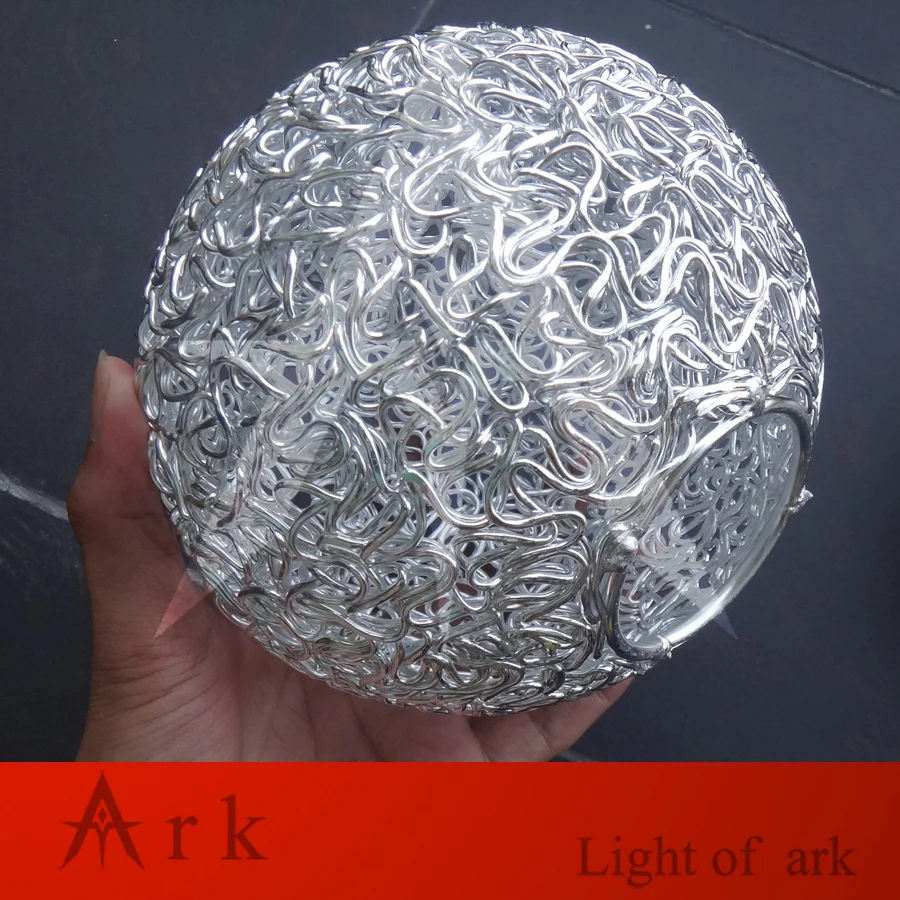 Ковчег светильник Бесплатная доставка мяч из алюминиевой проволоки абажур