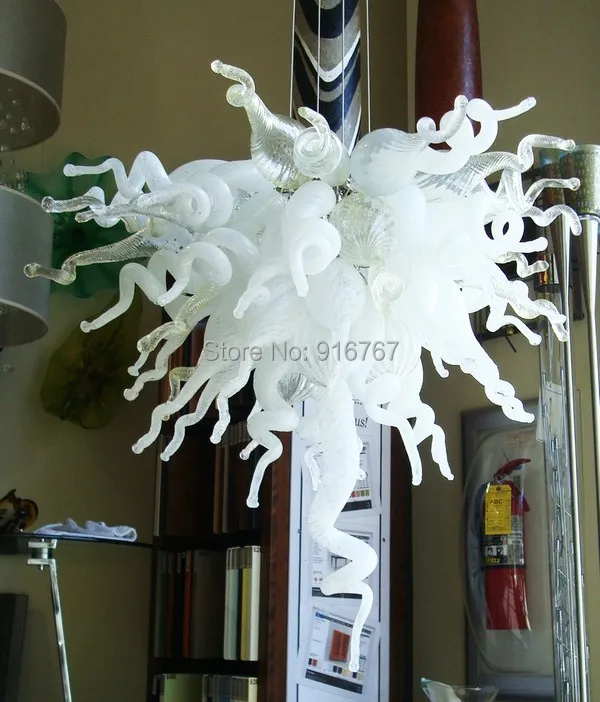 

Free Shipping UL/CE LED Bulb Whiteness Glass Art Modern Chandelier for Bedroom