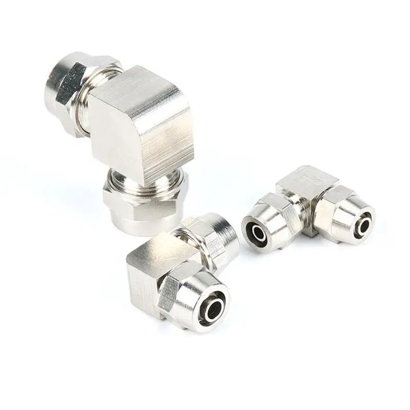 PV 8 быстрозакручивающийся Соединитель мм тип локтя 2 сторонний никелированный