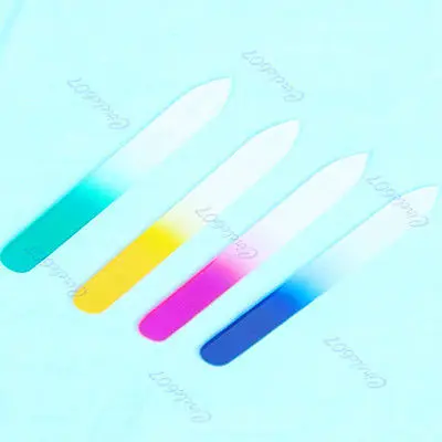 

YAS 20pcs/lot Cyrstal Glass Nail File Set Assorted Color Manicure Pro