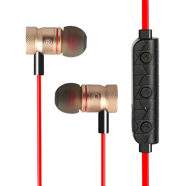 GoldRed Ubit Умные Bluetooth наушники беспроводные Спортивные Bluetooth 4,1 наушники-вкладыши стерео музыкальные наушники M9 с микрофоном - Цвет: GoldRed