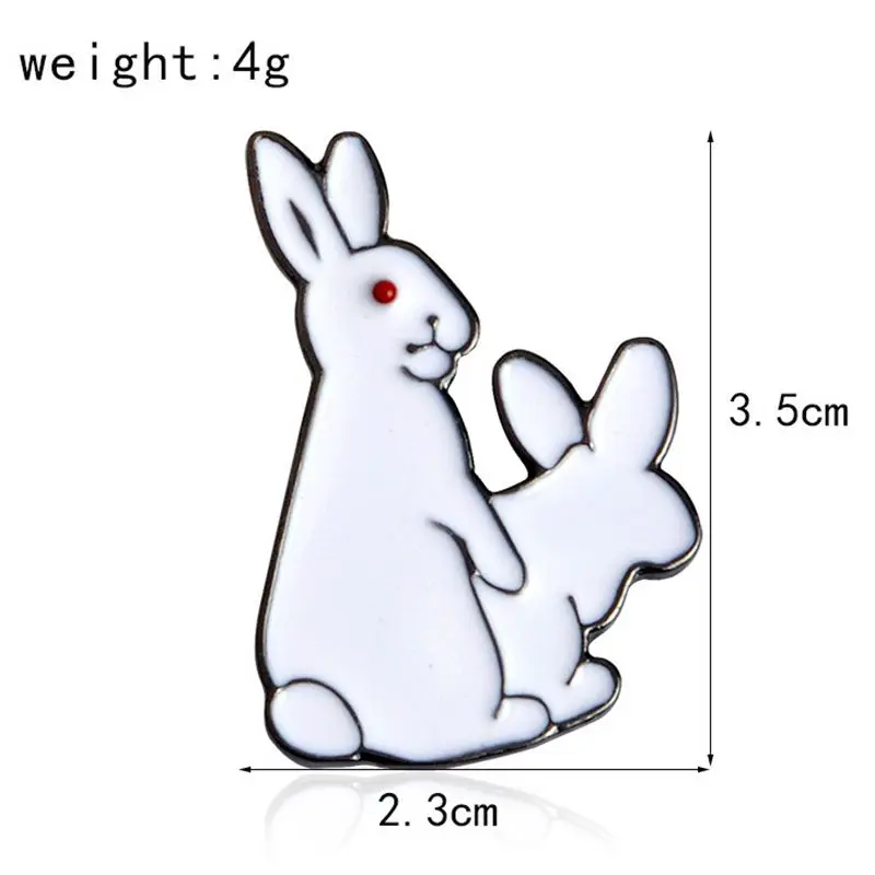 2018 Новые прямые продажи с фабрики смешные белые хулиганы кролики сплав груди