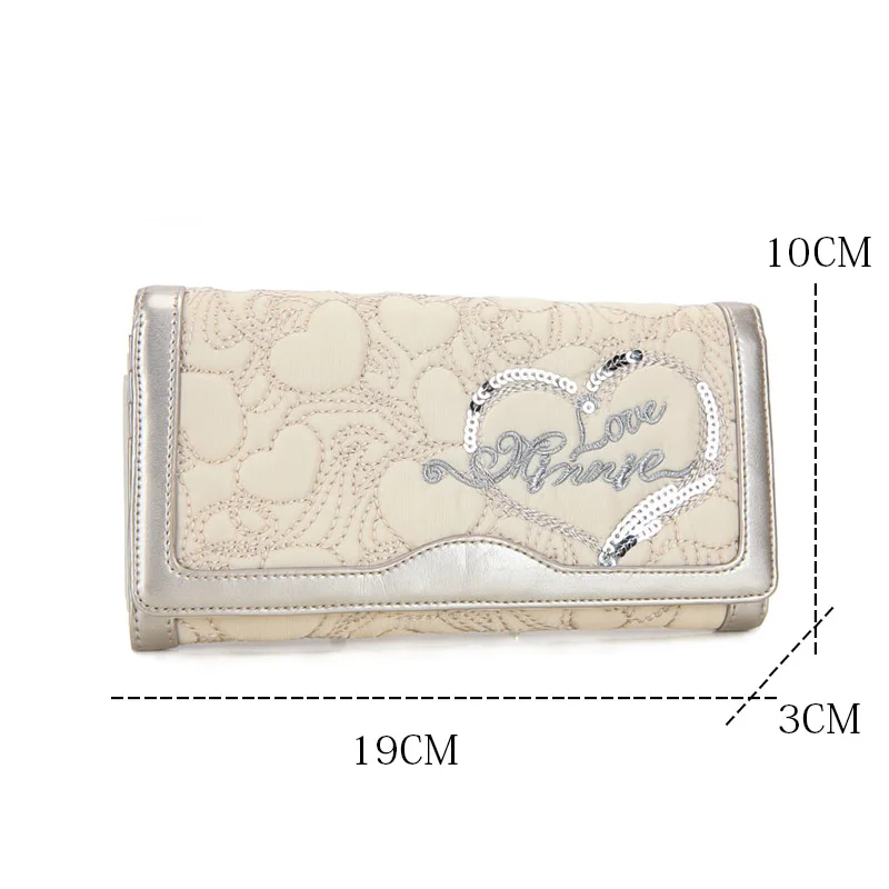 Женский Длинный кошелек Disney модный с вышивкой Микки и Минни Маус лучший подарок