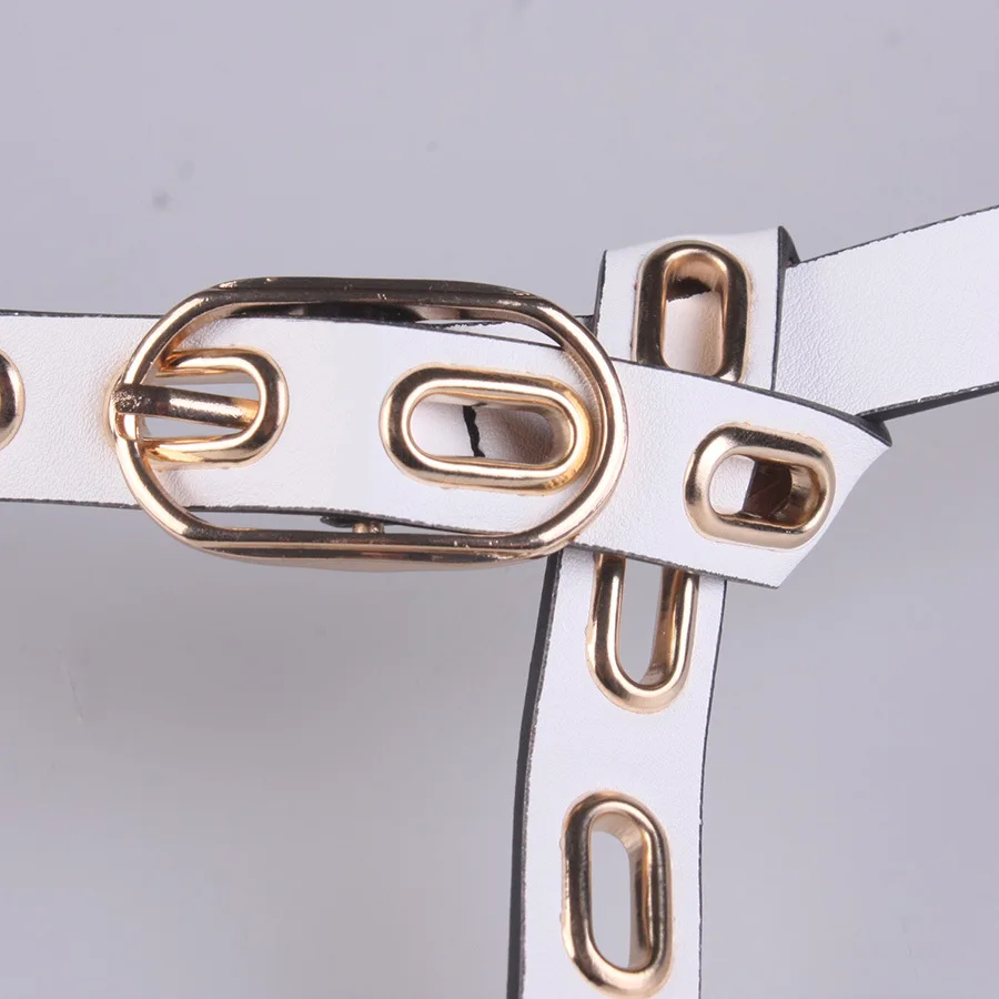 Женский ремень из искусственной кожи однотонный с прорезями 2021|Женские ремни| |